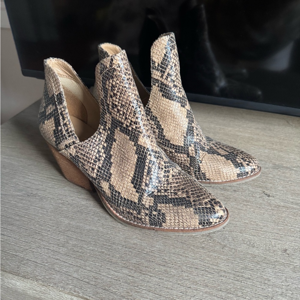 Snakeskin Ankle Boots